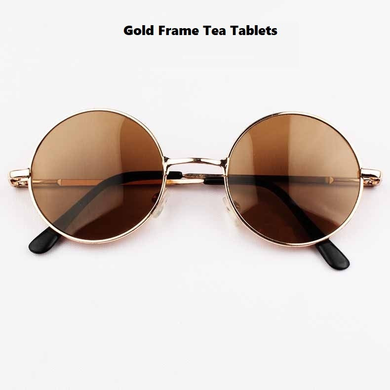 Unisex Retro Spring Leg Round Frame Sunglasses