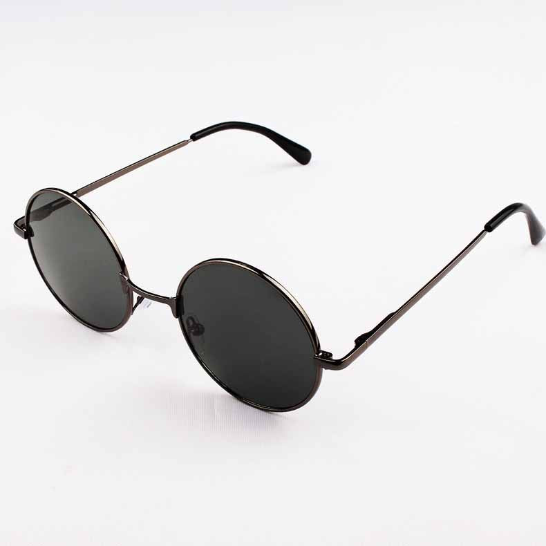 Unisex Retro Spring Leg Round Frame Sunglasses