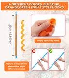 30 Pcs Heatless Hair Curlers Wave Curls Styling Kit With 2 Pcs Styling Hooks, No Heat Hair Curlers For Women Girls 6 Colors, 30 Cm 11.81 Inch