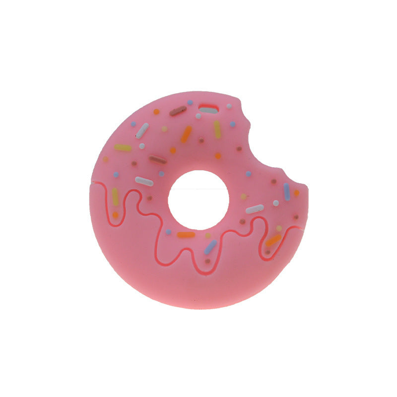 Silicone Notched Teether Biscuit Donut Teeth Teeth Silicone Baby Chew Toy Teether