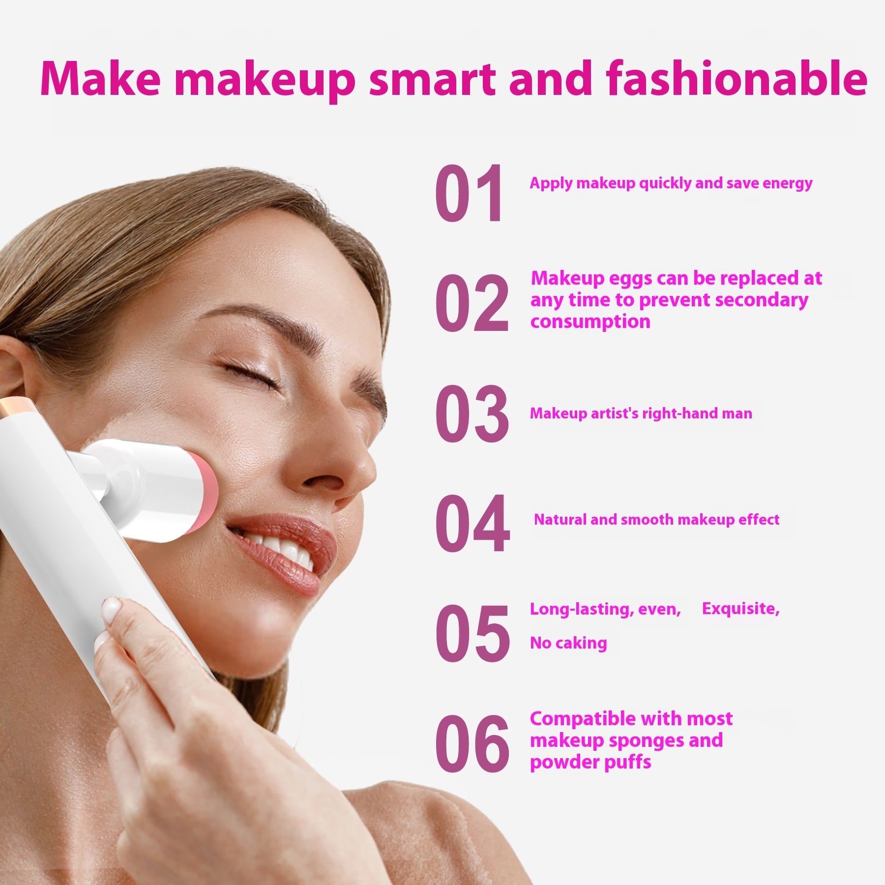 Electric Lazy Makeup Wet And Dry Powder Puff Machine