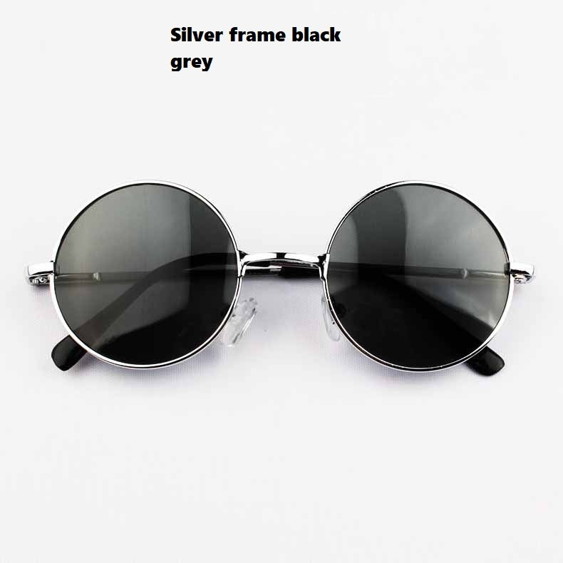 Unisex Retro Spring Leg Round Frame Sunglasses