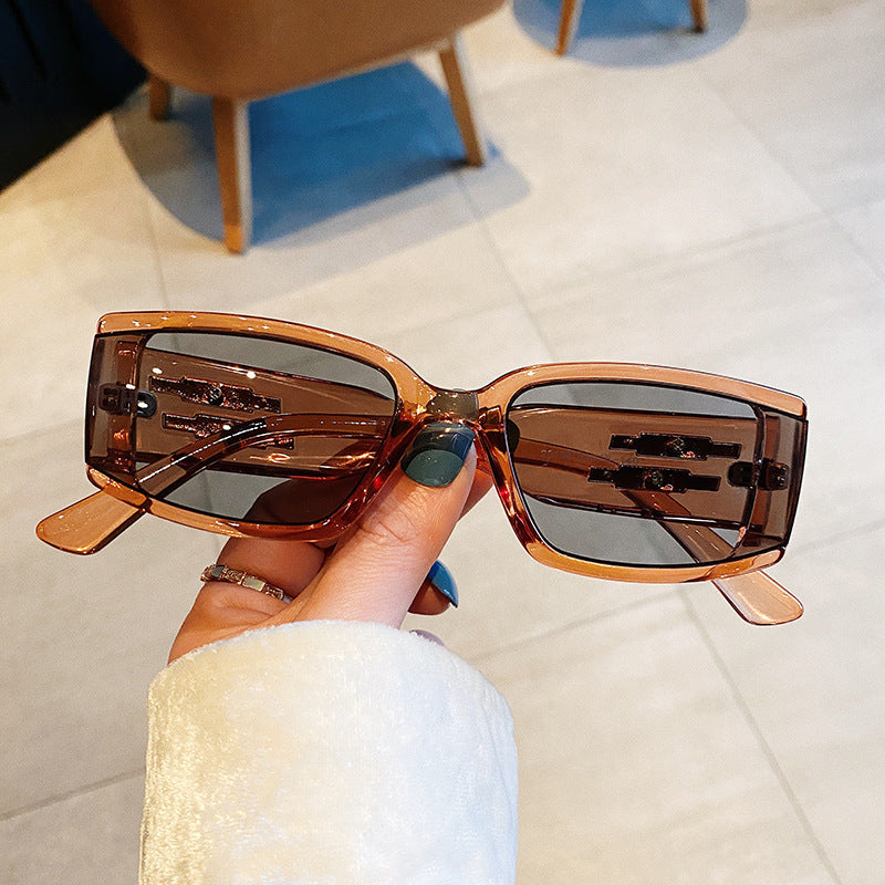 Small Square Box Fashion Fashionmonger Concave Shape Street Shot Sunglasses