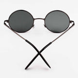 Unisex Retro Spring Leg Round Frame Sunglasses