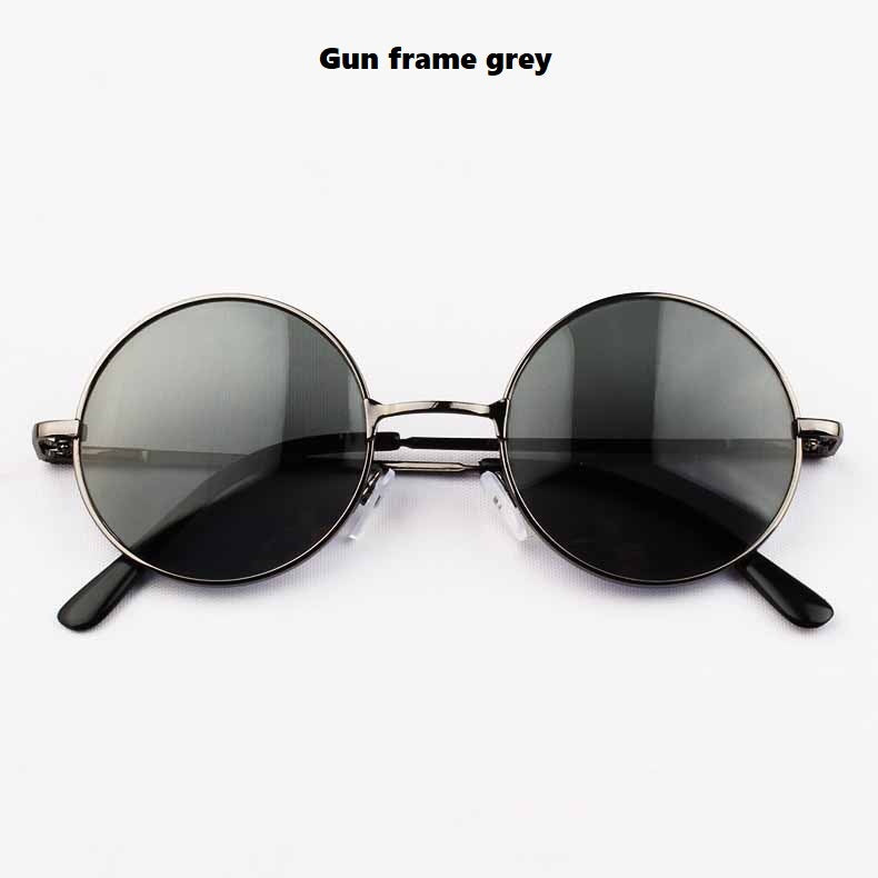 Unisex Retro Spring Leg Round Frame Sunglasses