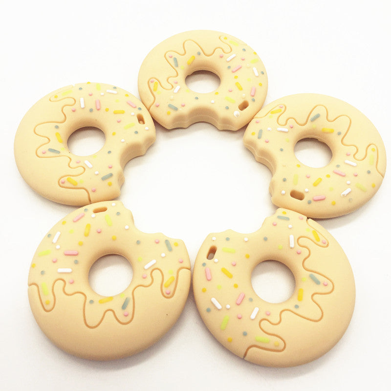Silicone Notched Teether Biscuit Donut Teeth Teeth Silicone Baby Chew Toy Teether