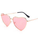 Metal Heart-shaped Sunglasses Peach Heart Funny