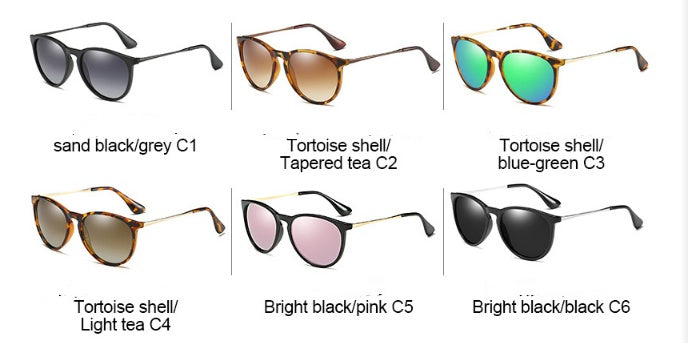 Retro Simple Polarized Sunglasses, Couple Cat Eye Glasses, Colorful Toad Sunglasses