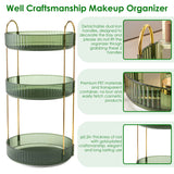 1 Set  3 Tier Rotating Makeup Organizer 360 Degree Spinning Perfume Cosmetic Storage Tray 55LBS Load Countertop Shelves For Lotion Lipstick