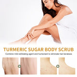 EELHOE Turmeric Body Scrub Lightens Acne Marks, Moisturizes, Refreshes, Smoothes, Rejuvenates, Cleanses & Exfoliates Body Scrubs