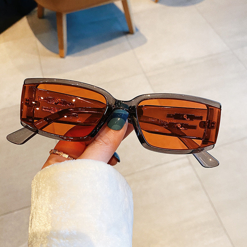 Small Square Box Fashion Fashionmonger Concave Shape Street Shot Sunglasses
