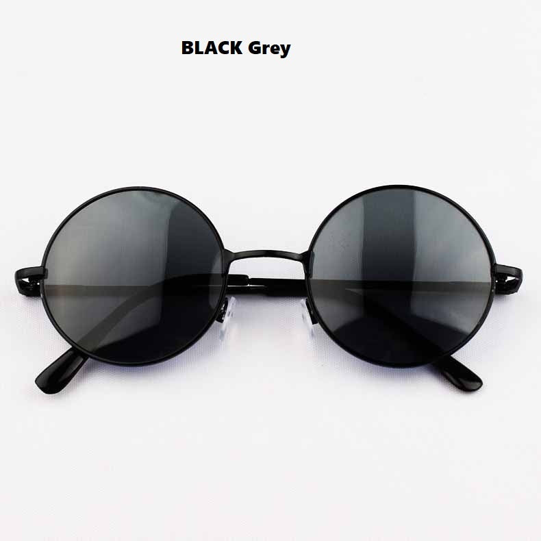 Unisex Retro Spring Leg Round Frame Sunglasses