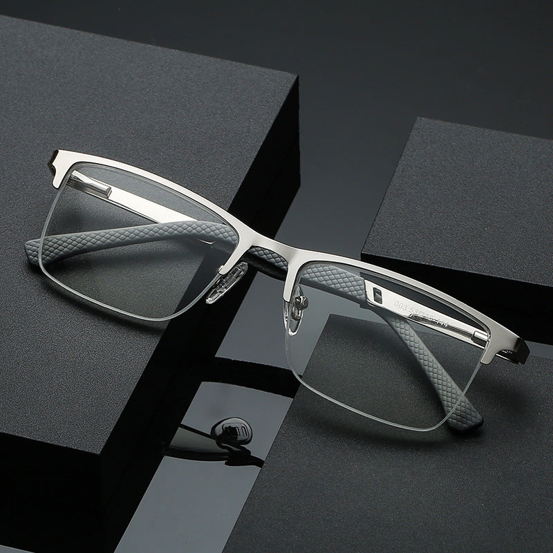 New Anti-blue Light Half Frame Fishing Line Fashion Reading Glasses