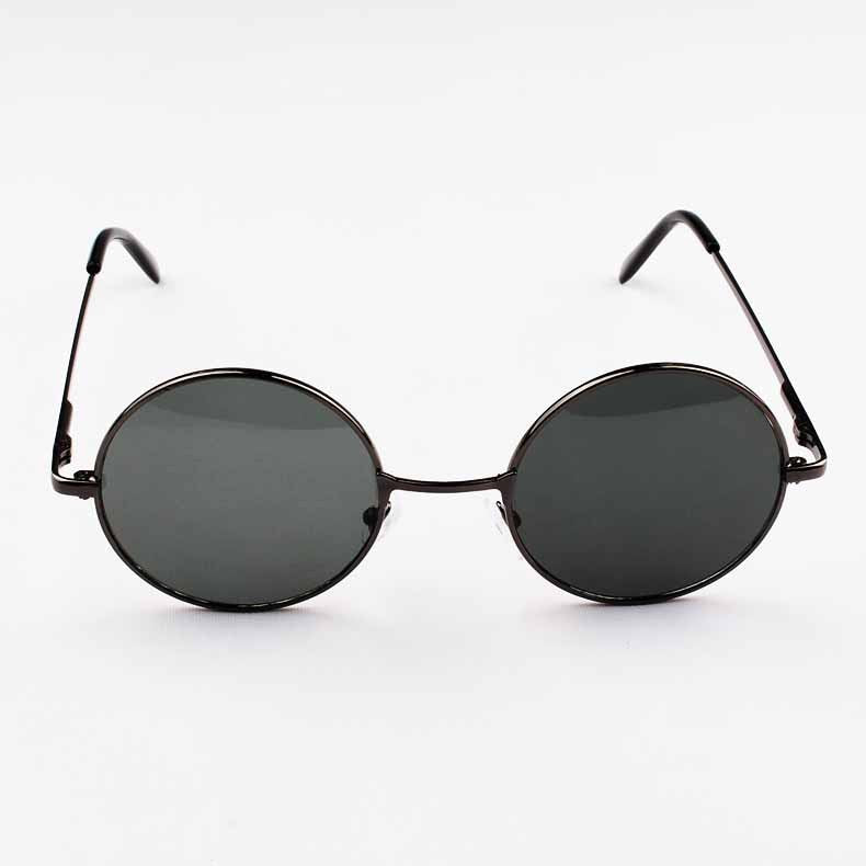 Unisex Retro Spring Leg Round Frame Sunglasses