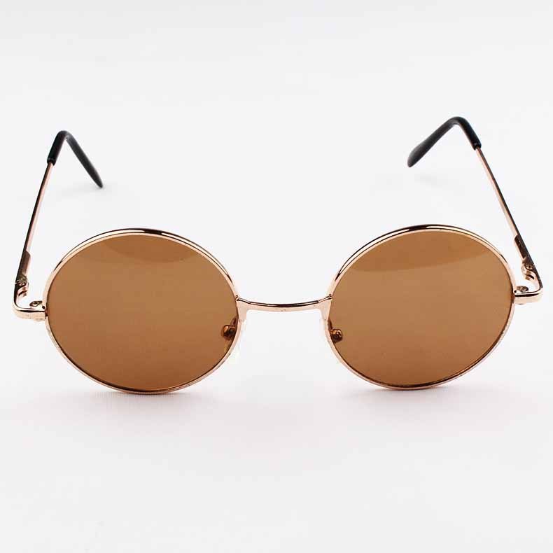 Unisex Retro Spring Leg Round Frame Sunglasses